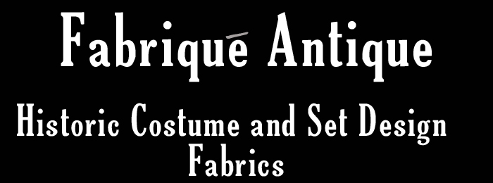 Period fabrics and ceramics for costume and set designers